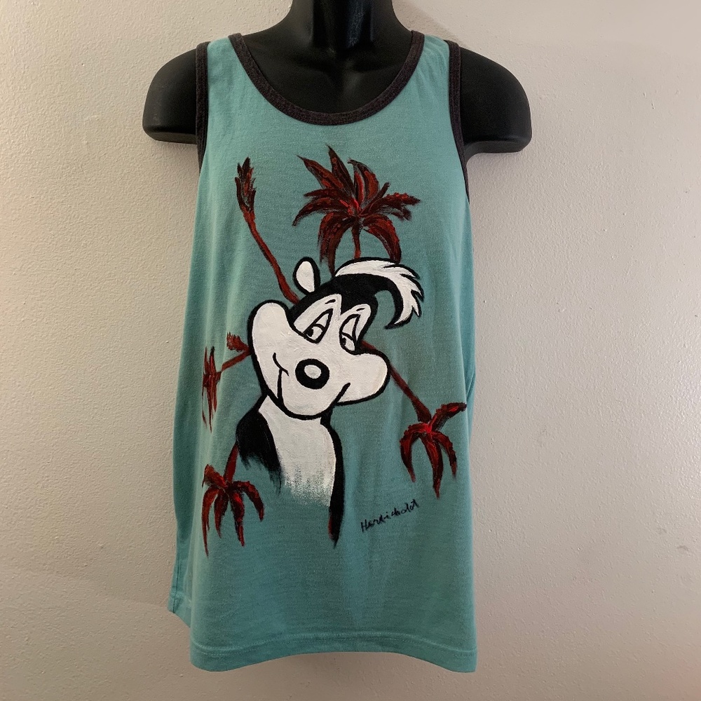 Herbicholot Hand Painted Tank Top XXL Unique